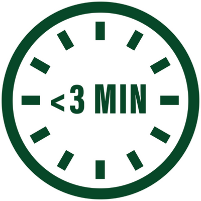 Cooks in under than 3 minutes