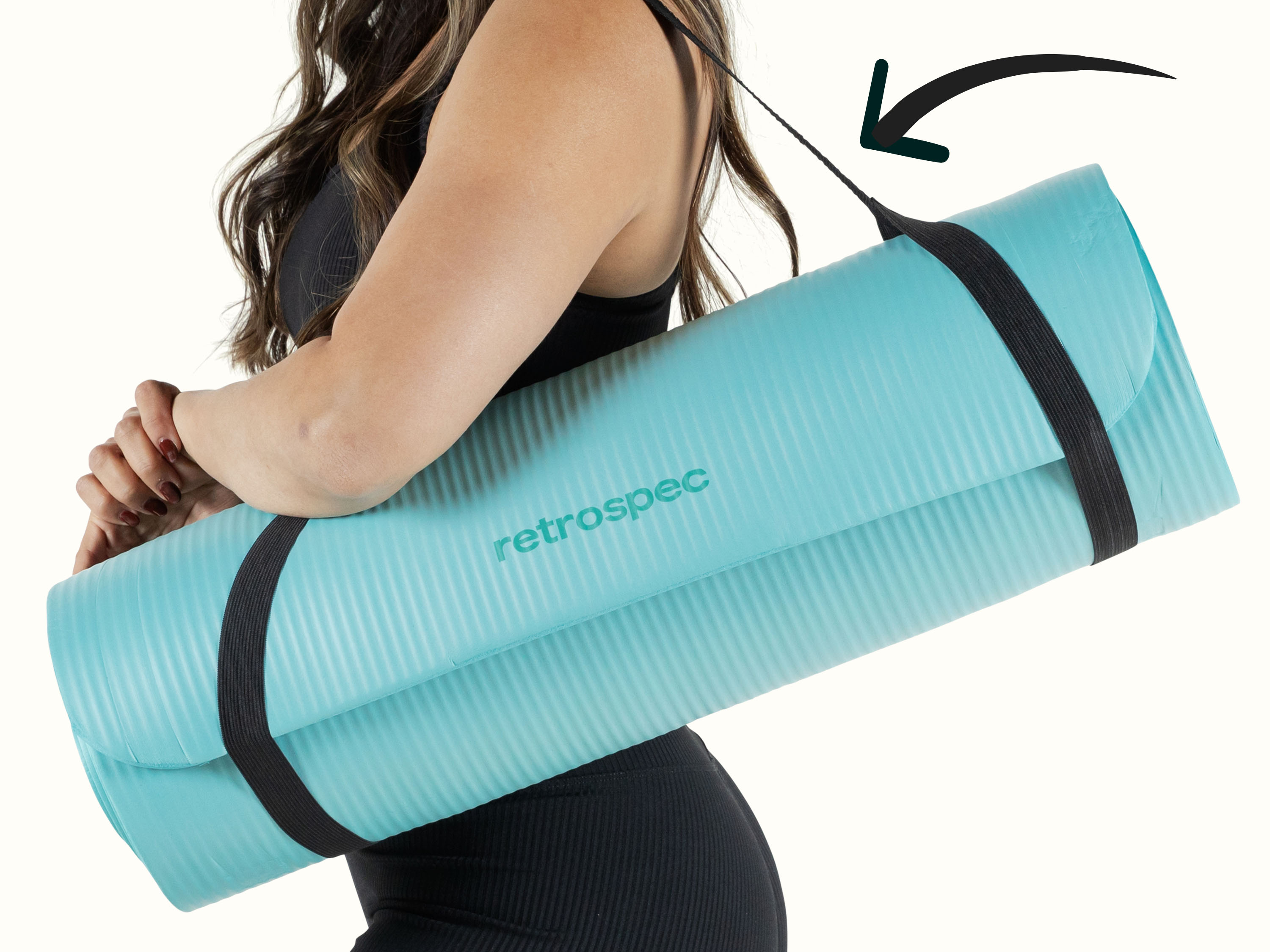REEHUT Extra Thick Exercise Mat 1/2-Inch High Density NBR mats for Yoga,Pilates,Fitness  & Workout w/Carrying Strap 