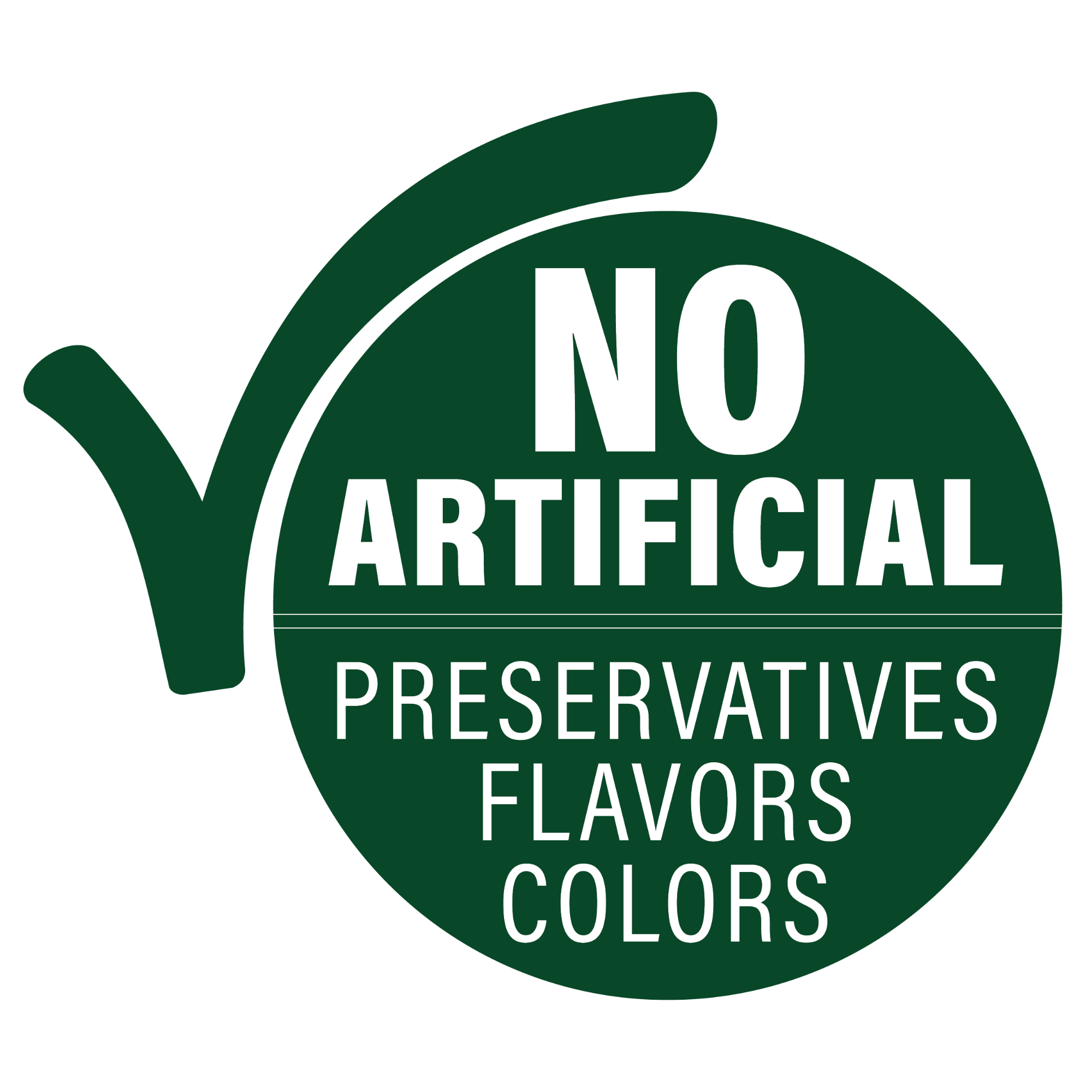 No artificial preservatives, flavors, or colors