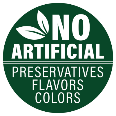 No artificial preservatives, flavors, or colors