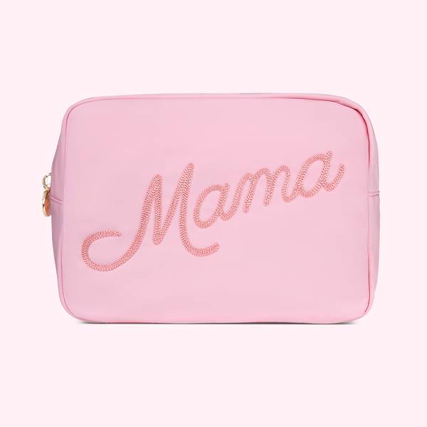 Hand Embroidered Mama Large Pouch