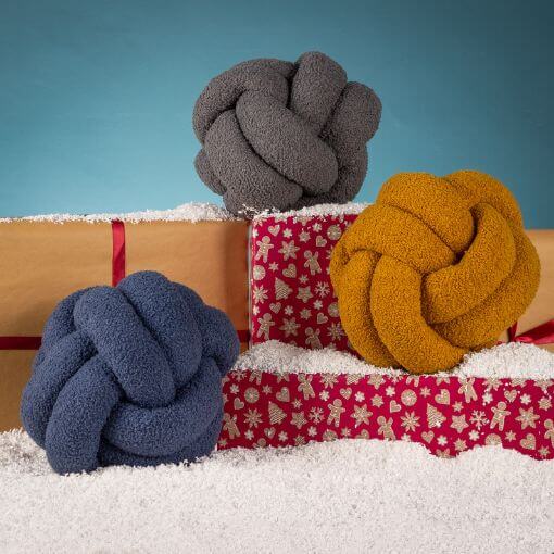 boucle knot cushions. the gifting edit