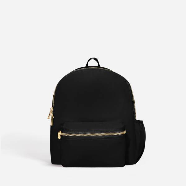 black leather backpack with water bottle holder Full‑Grain Crossbody – Travel Essentials Leather Backpack With Bottle Holder