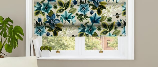 Made To Measure Roman Blinds Furn Com   B AQUILEGIA M2M BLU 