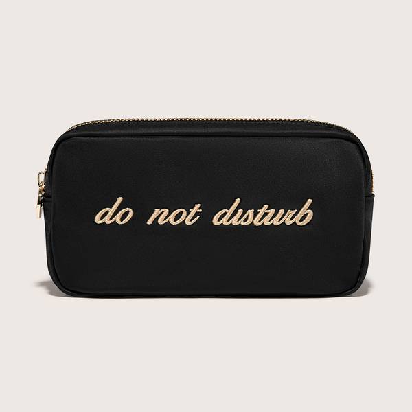 Do Not Disturb Embroidered Small Pouch