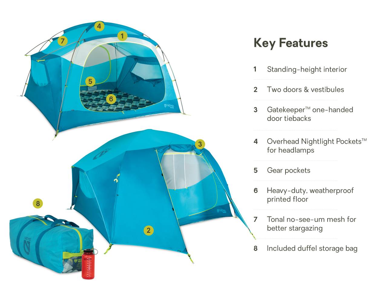 Aurora Highrise™ Camping Tent 6 Person