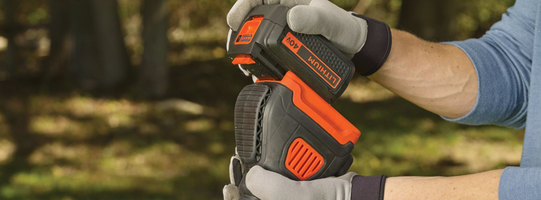 lithium ion battery being used with a power tool