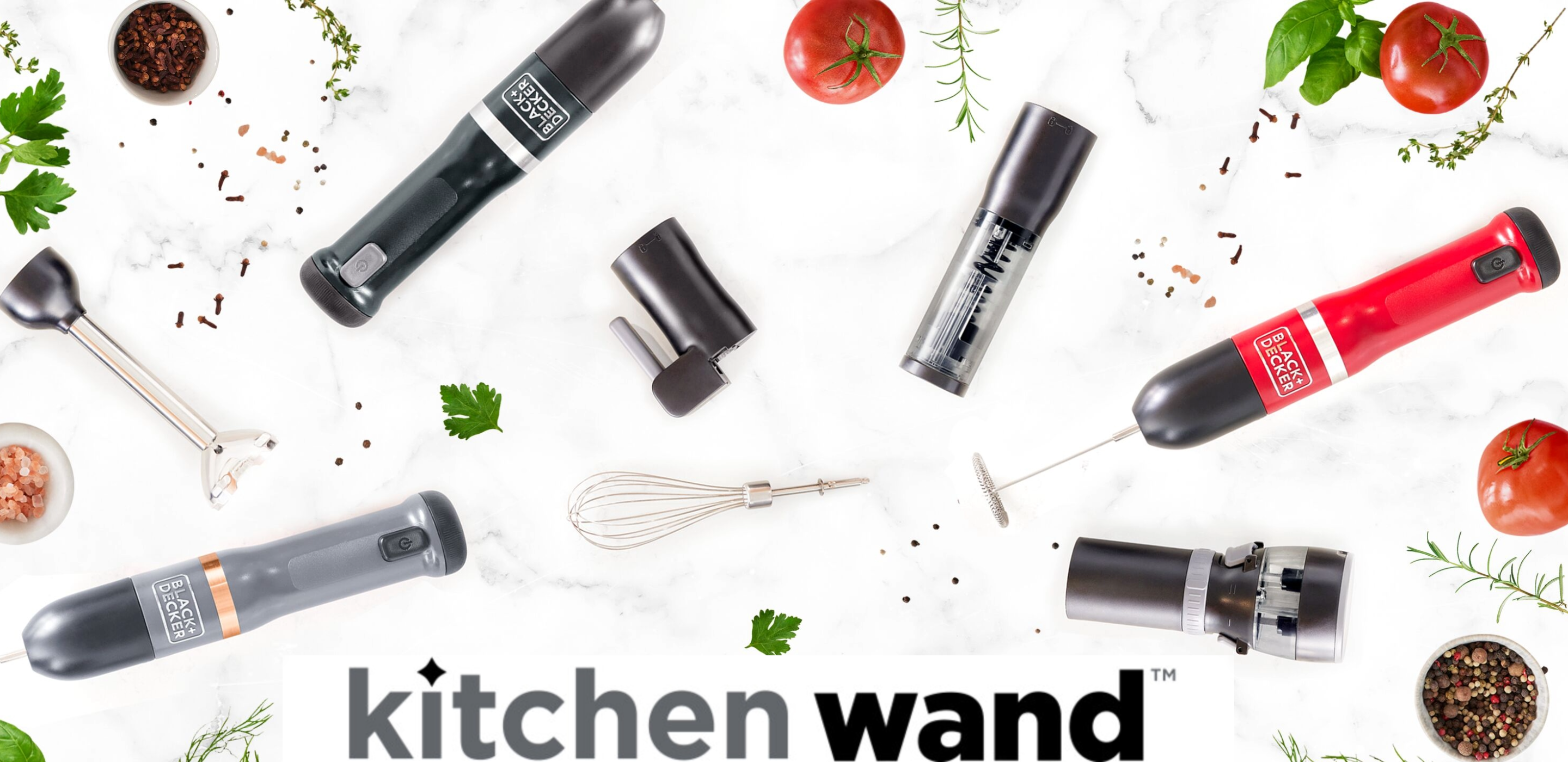 kitchen wand blender on cutting board