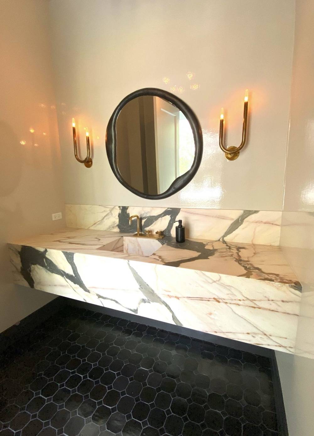 charred cedar octagon & bouchon | zio & sons | clé tile