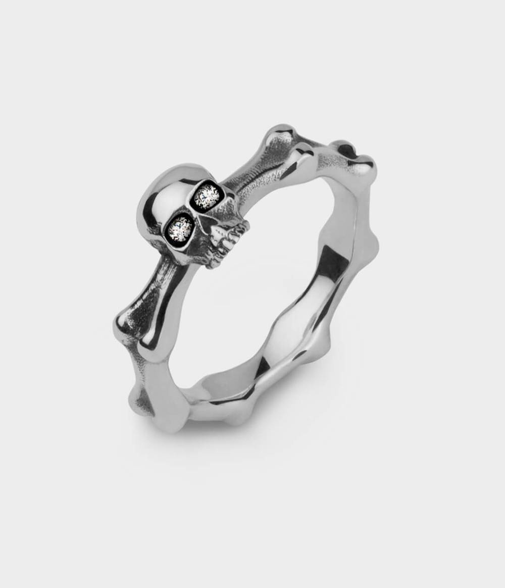 Mini Skull And Bones Ring