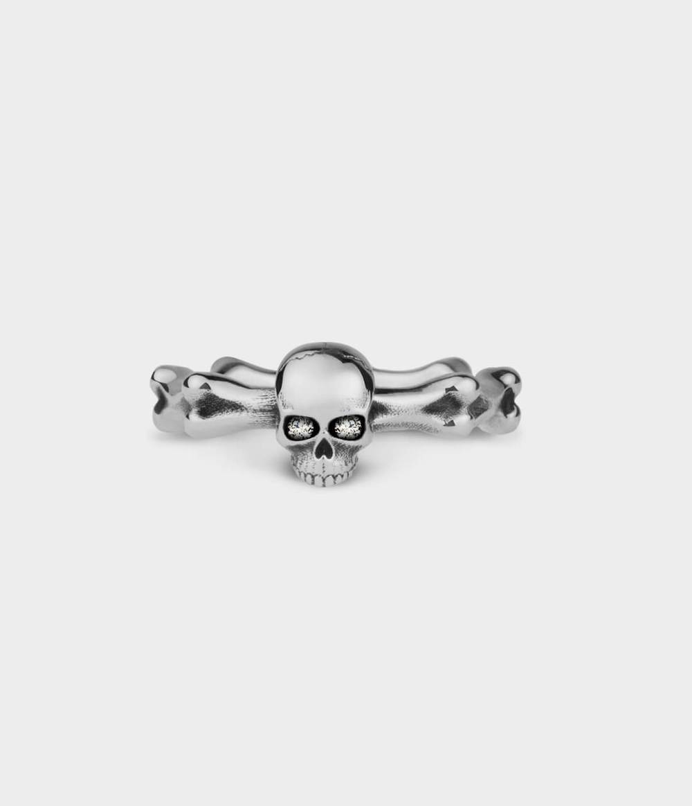 Mini Skull And Bones Ring