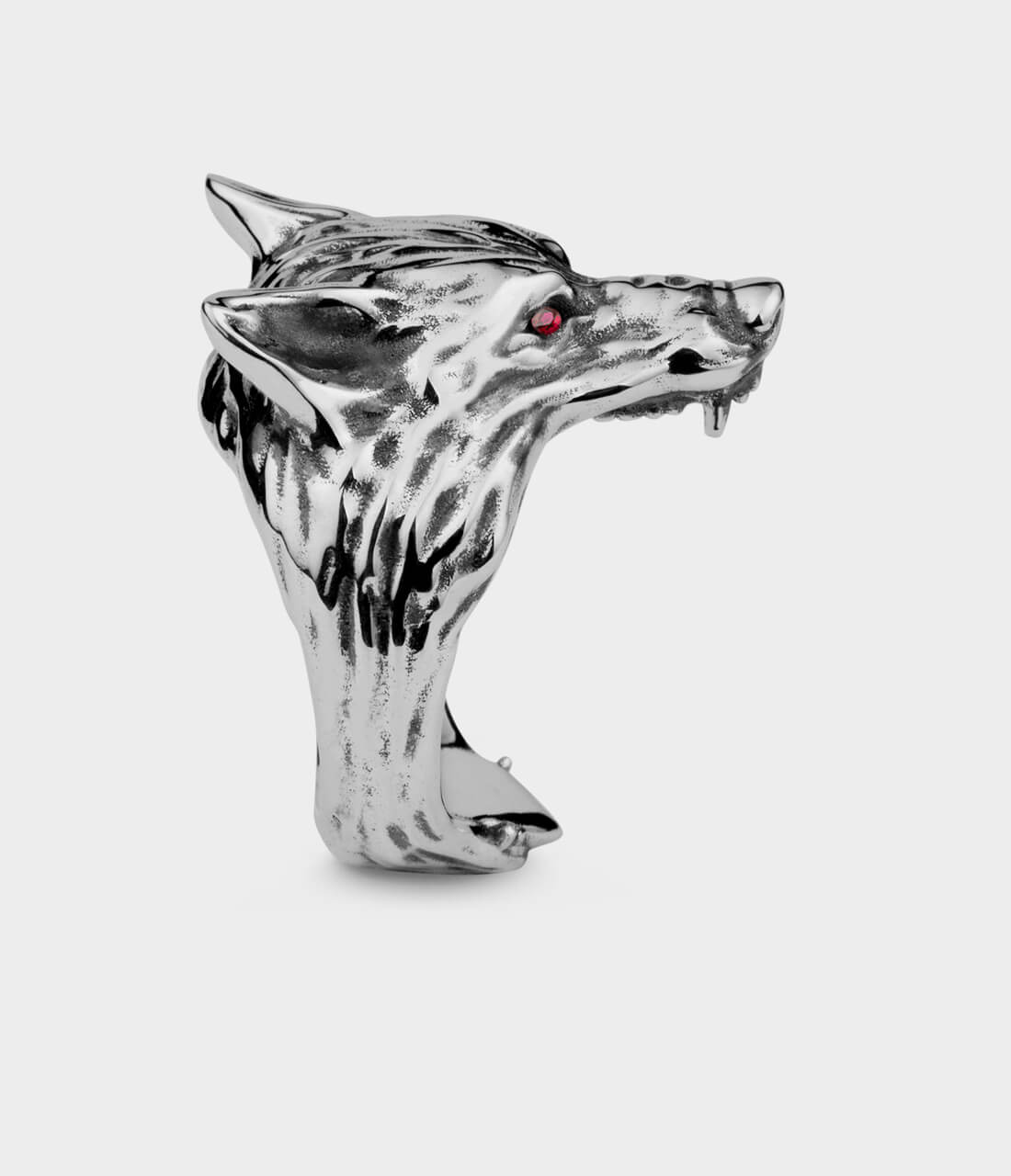 Sterling silver hot sale wolf ring