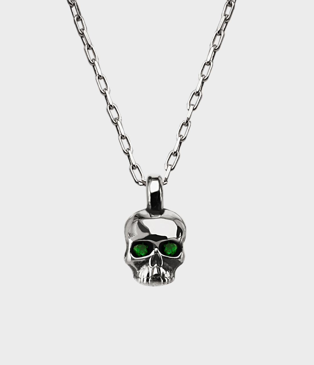 Silver sale skull necklace