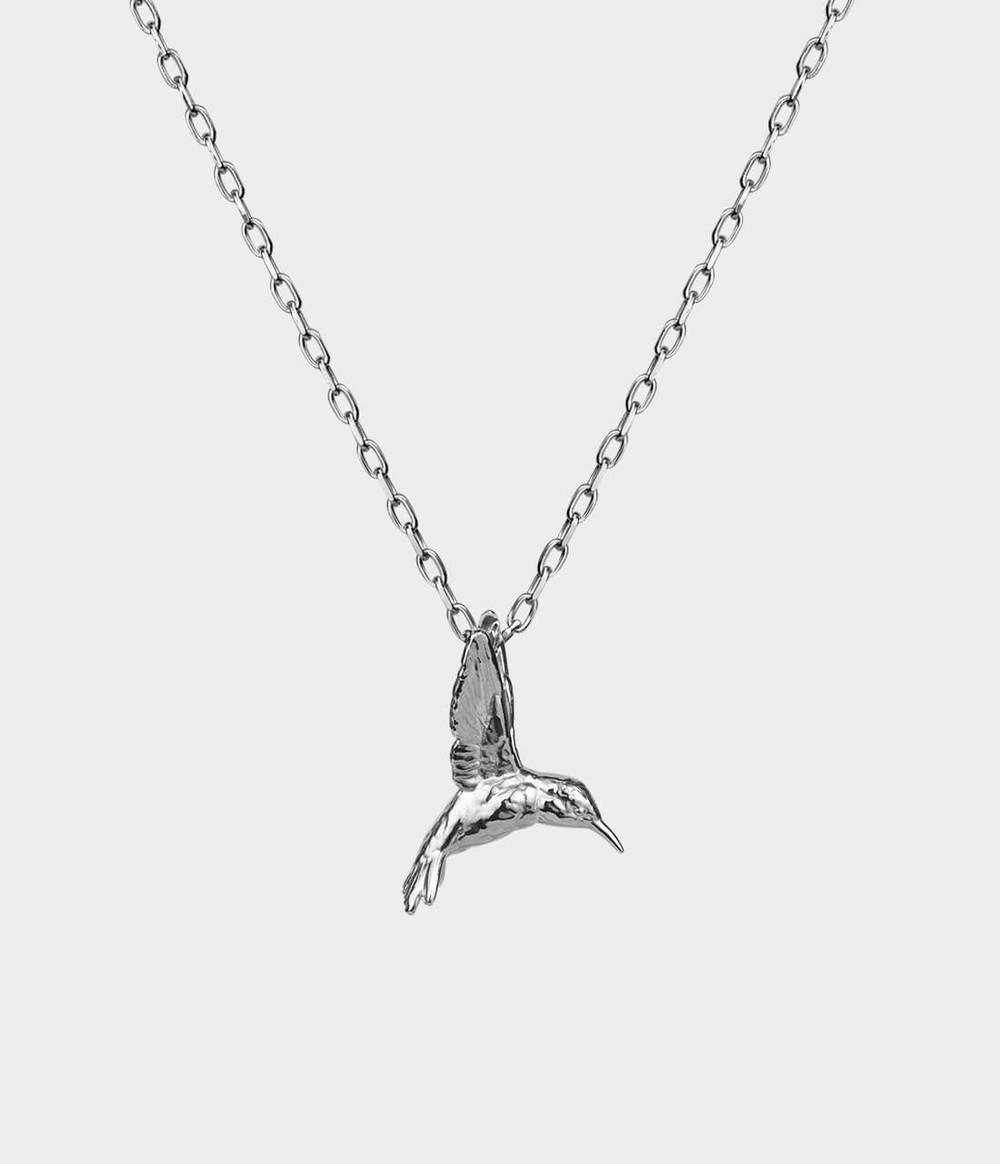 Hummingbird Necklace in Silver