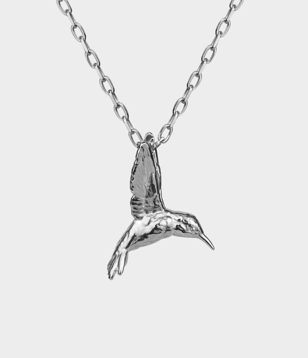 Hummingbird Necklace in Silver