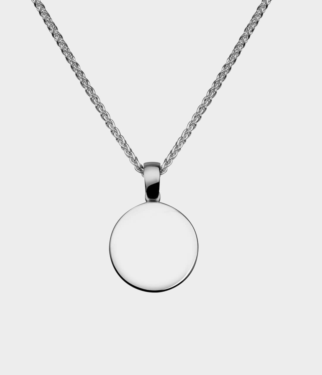Sterling Silver Initial Disc Necklace | Silver Circle Necklace | Initial  Jewellery | Name Necklace | Monogram | Gift for Her | Kim Ryan Jewellery UK
