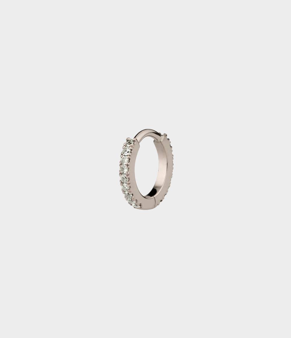 Pavé Diamond Hoop Earring Extra Small