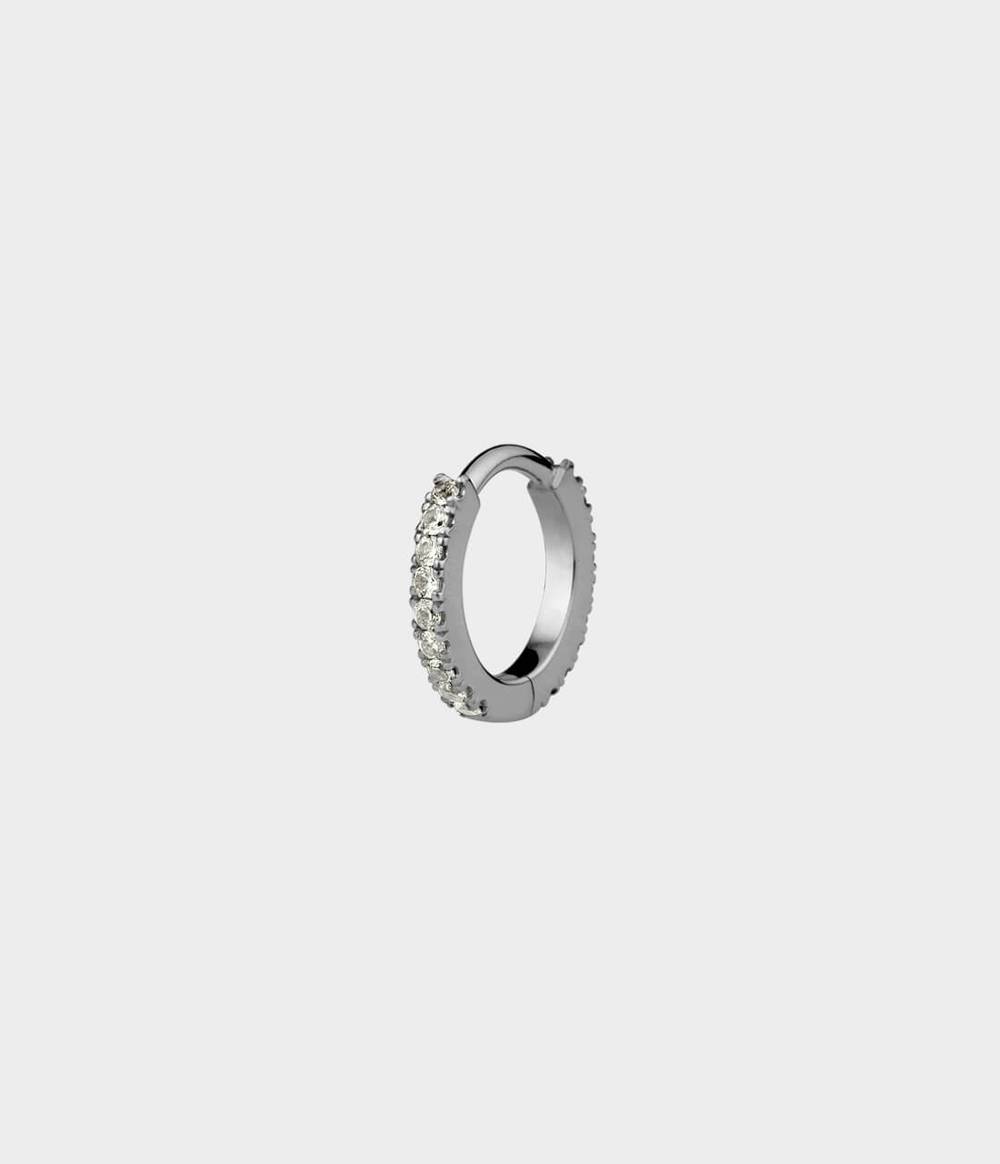 Pavé Diamond Hoop Earring Extra Small