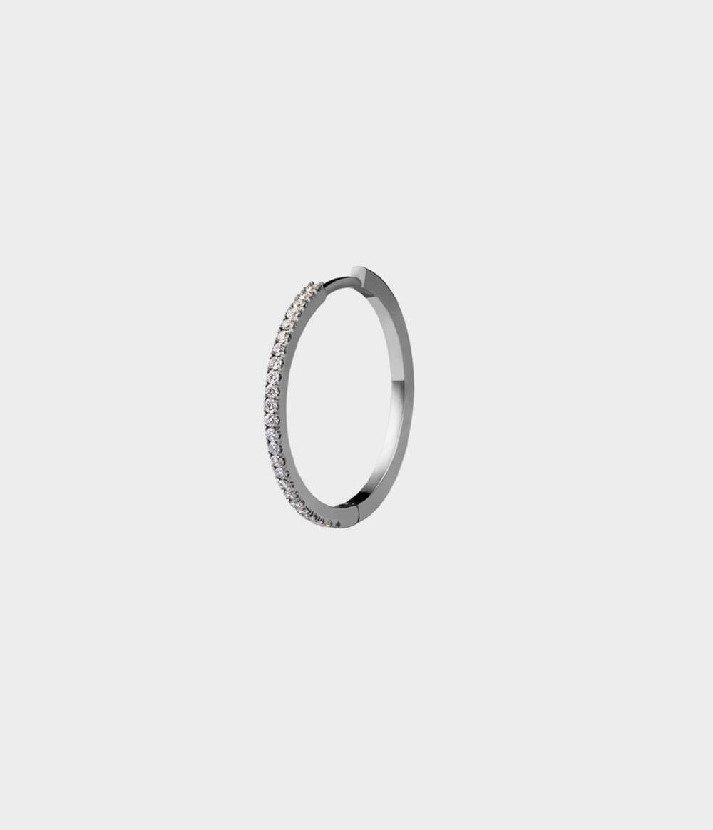 Pavé Diamond Hoop Earring Large