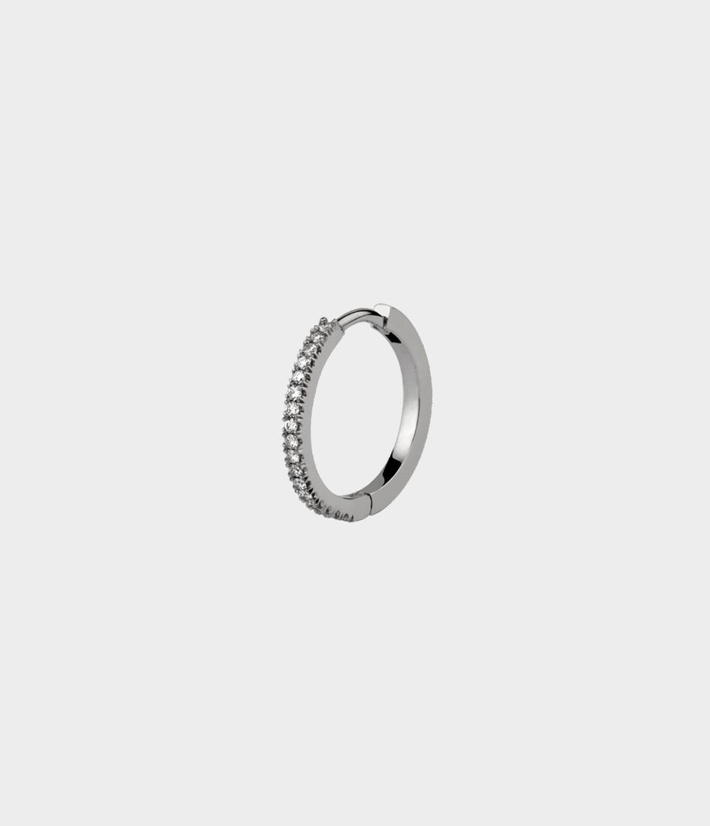 Pavé Diamond Hoop Earring Medium