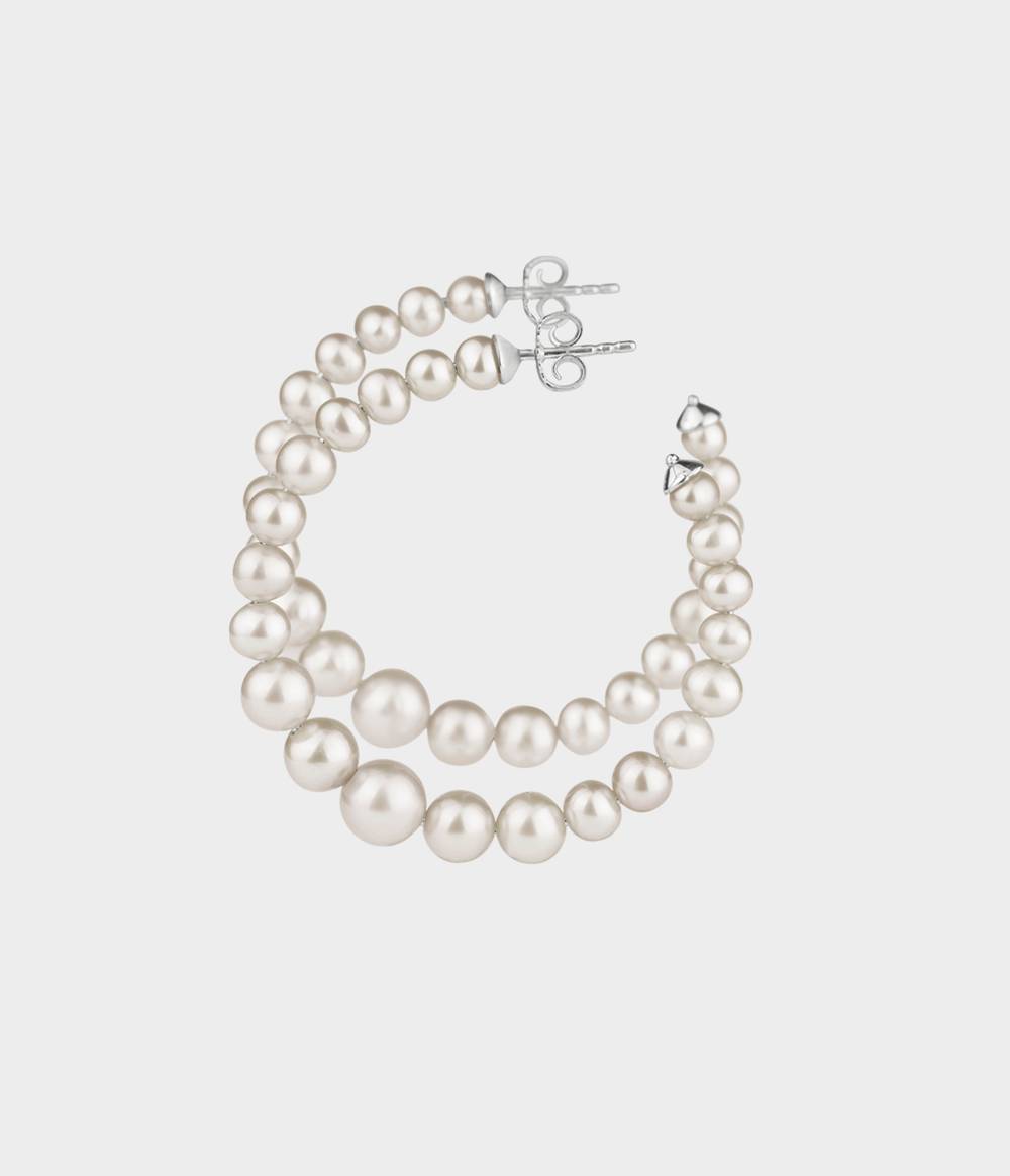 Colette Pearl Hoop Earrings