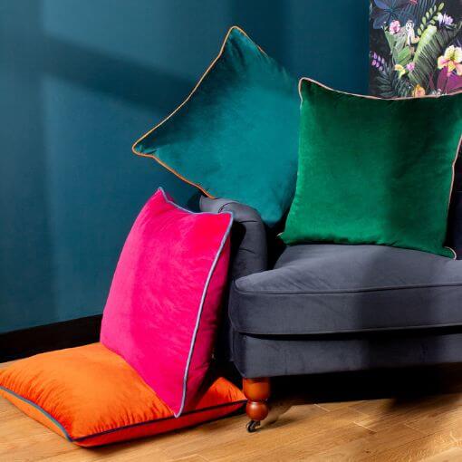 cushions. Velvet Home Decor