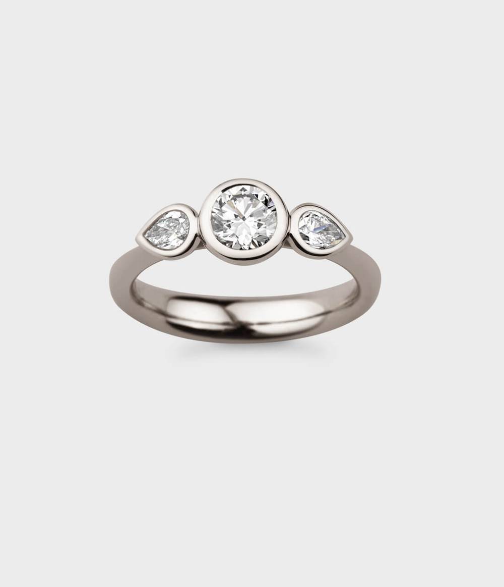 Angel 1/2 Carat Three Stone Engagement Ring