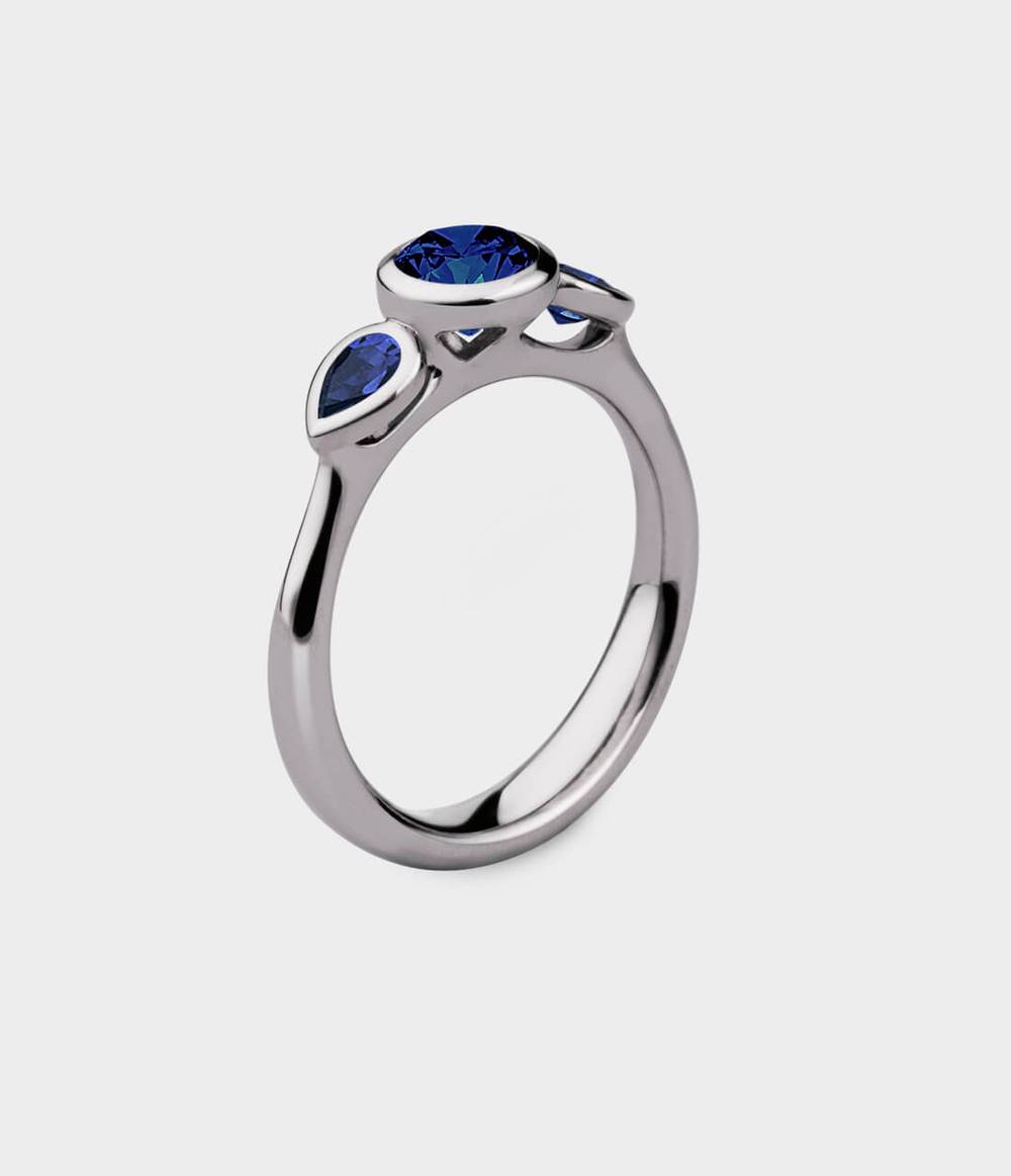 Angel 1/2 Carat Three Stone Engagement Ring