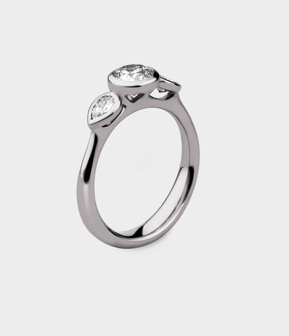 Angel 1/2 Carat Three Stone Engagement Ring