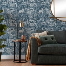 blue wallpaper. The Blue Home Edit