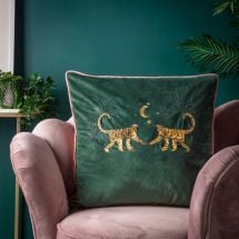 green cushions. The Green Home Edit