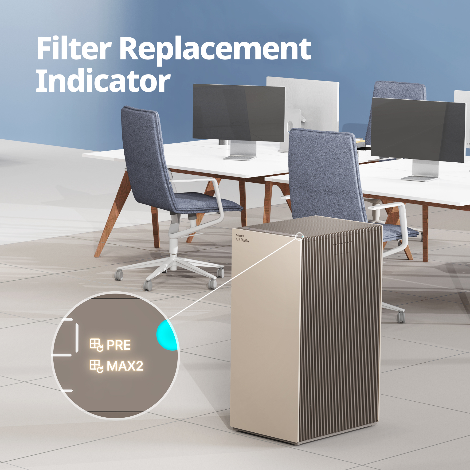 Pro X filter change indicator