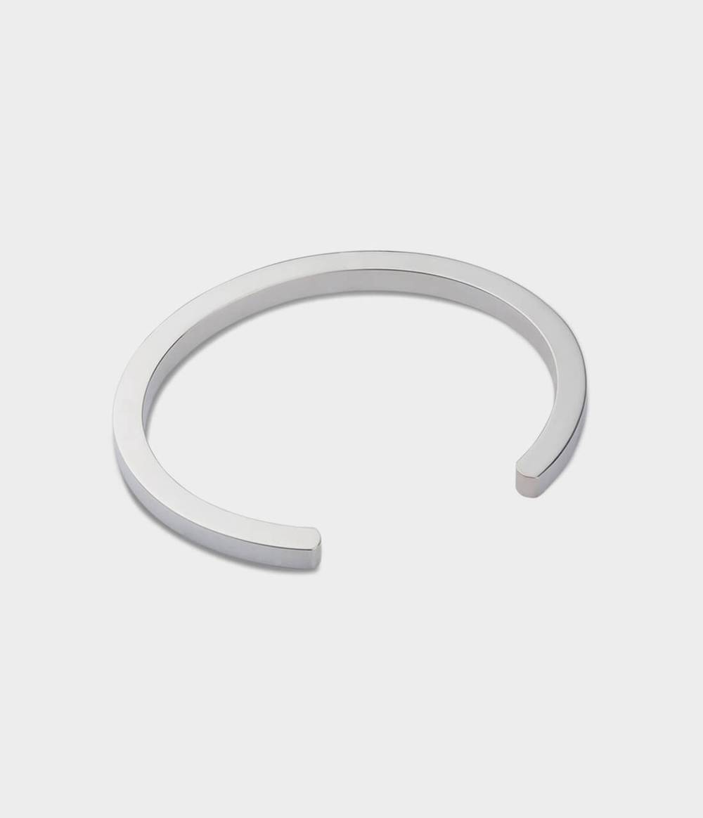 Snap 5 Bangle in Silver, Size Medium