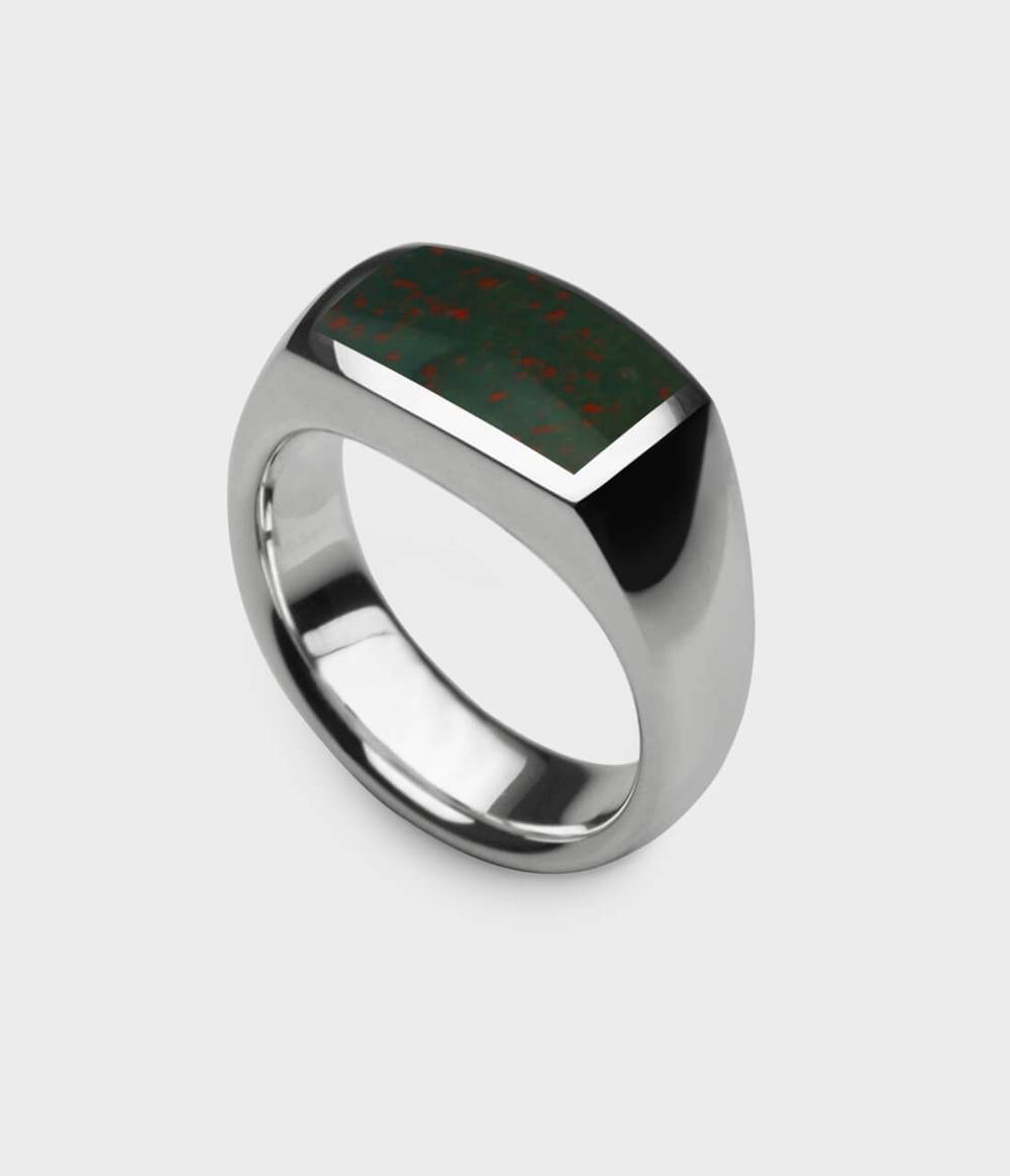 Inlaid Oxford Signet Ring