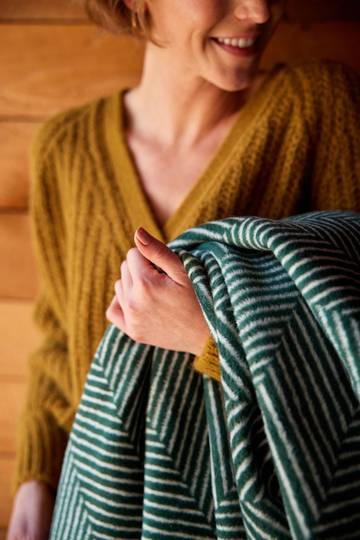 Harborview Herringbone Evergreen Blanket5