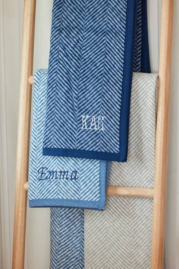 Harborview Herringbone Navy Blanket5