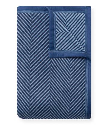 Harborview Herringbone Navy Blanket