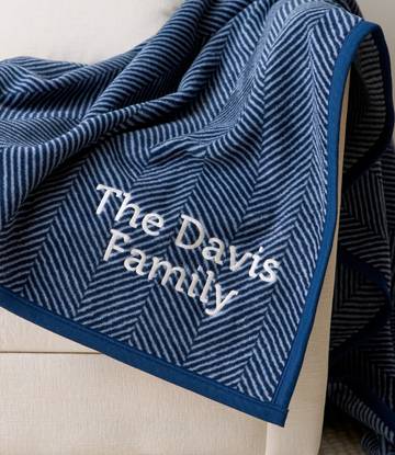 Harborview Herringbone Navy Blanket9