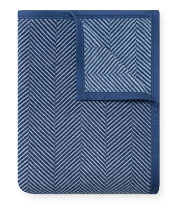 Harborview Herringbone Navy Blanket