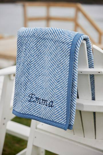 Harborview Herringbone Cornflower Blanket5