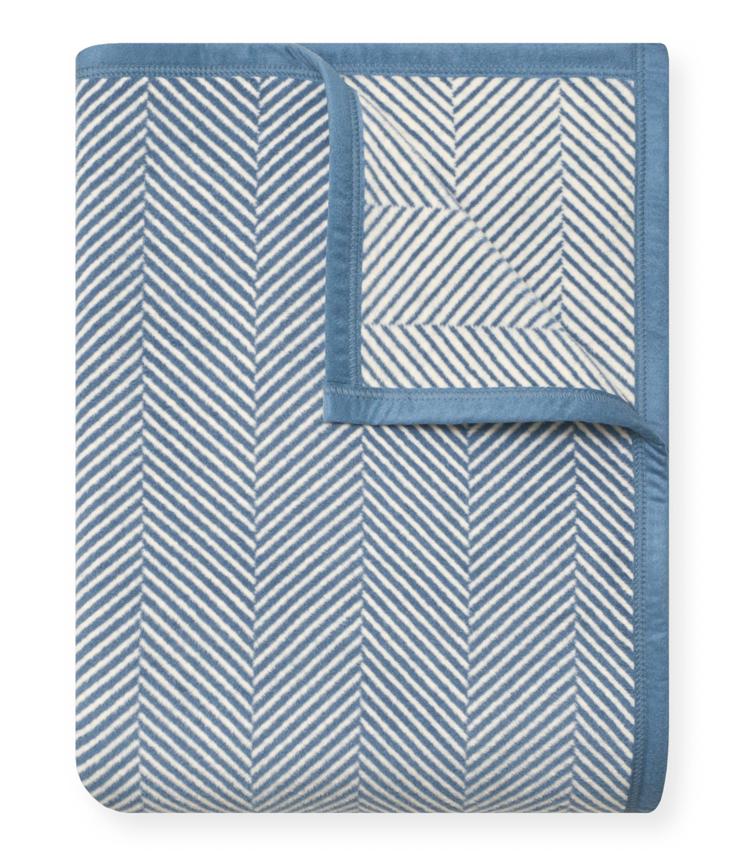 Harborview Herringbone Cornflower Blanket - Original