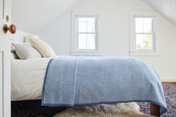 Harborview Herringbone Cornflower Blanket7