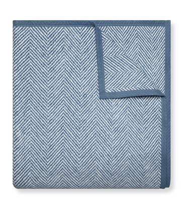 Harborview Herringbone Cornflower Blanket1