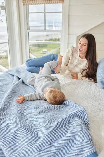 Harborview Herringbone Cornflower Blanket2