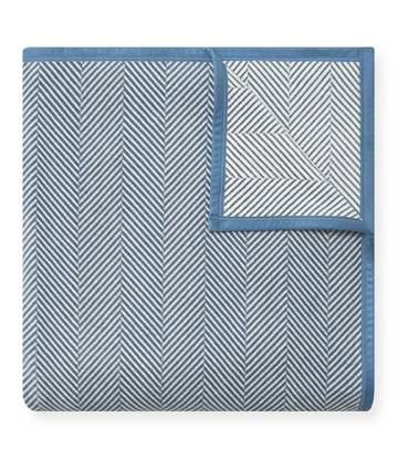 Harborview Herringbone Cornflower Blanket1