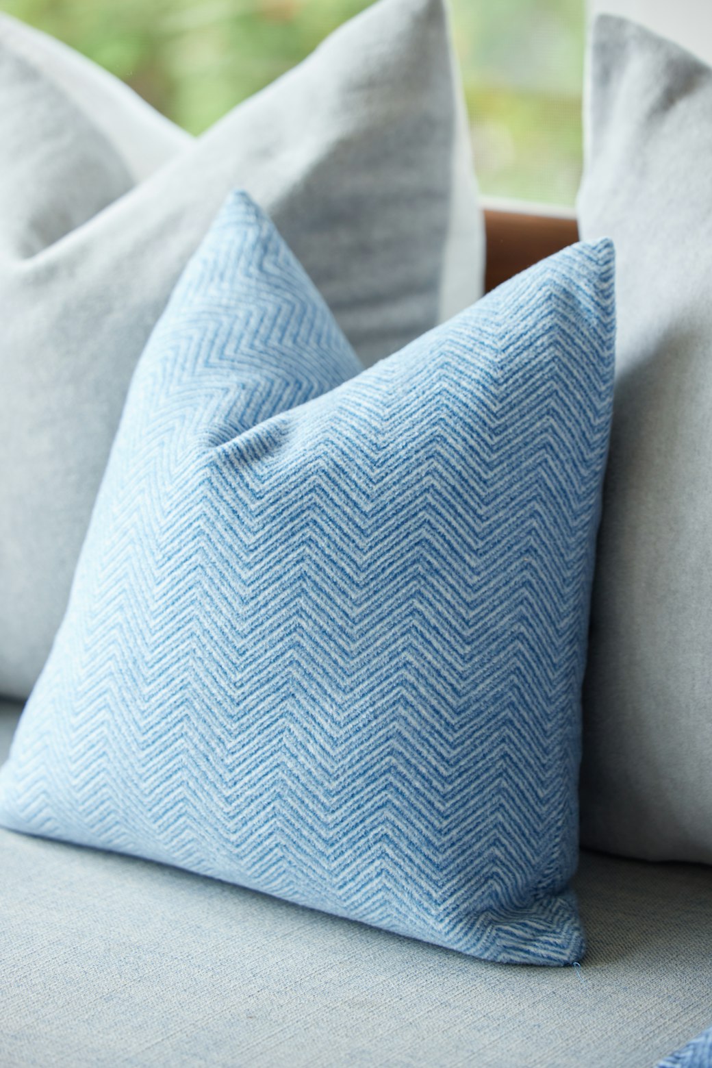 Bayside Herringbone Throw Pillow Covers ChappyWrap