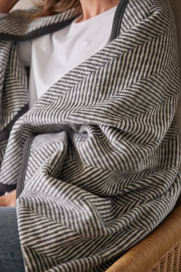 Harborview Herringbone Ash Blanket2