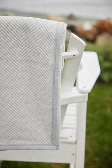 Harborview Herringbone Light Grey Blanket5