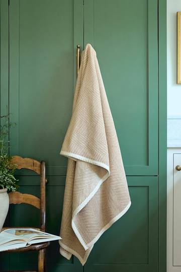 Harborview Herringbone Tan Blanket6