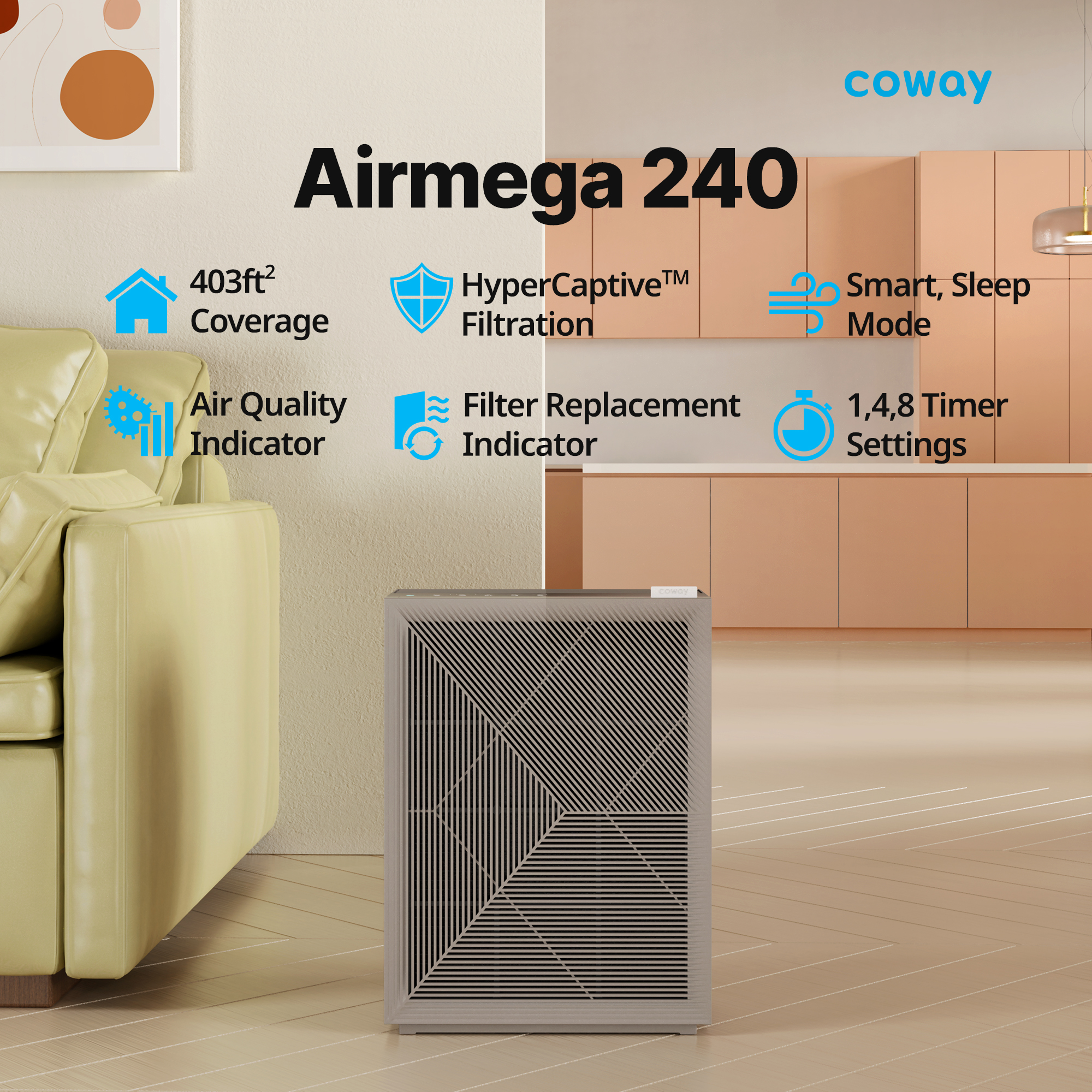 Airmega 240 key features